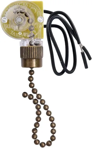 Miniatura 8 de Interruptor de luz para ventilador de techo Zing Ear ZE-109, control de dos cables encendido-apagado compatible con lámparas de techo Hunter y luces