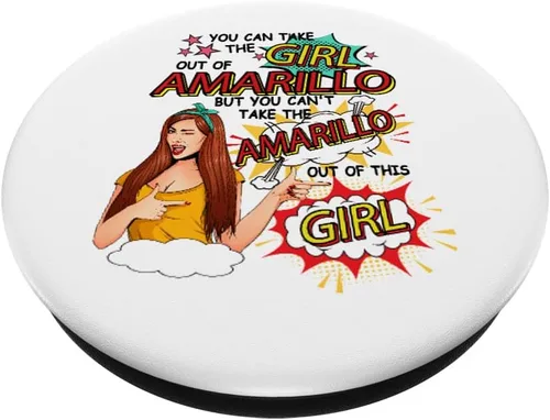 Miniatura 2 de Girl From Amarillo - Comic Style - Amarillo Girl PopSockets Swappable PopGrip