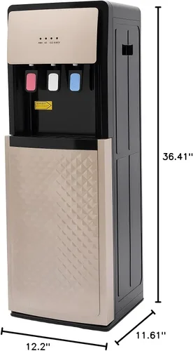 Miniatura 8 de Dispensador de agua, dispensador de agua de carga inferior 110 V, 90 W/500 W, con 3 salidas de agua, parte inferior antideslizante, caja