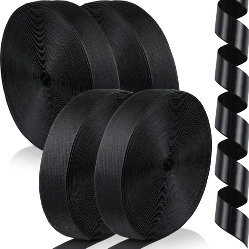 Miniatura 8 de Maitys 4 rollos de cinta autoadhesiva resistente de nailon con parte trasera adhesiva fuerte para manualidades, tiras alternativas para colgar
