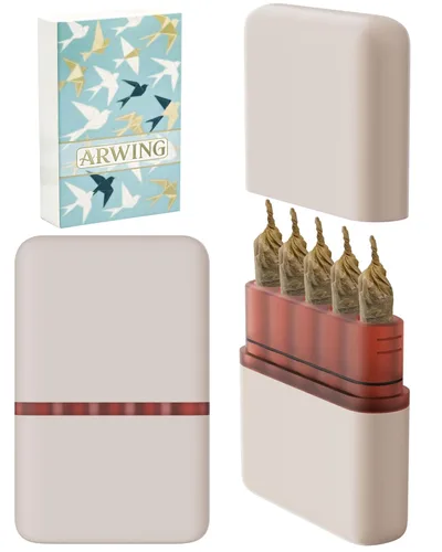 Miniatura 14 de Caja de almacenamiento con 5 agujeros a prueba de olores para conos pre-enrollados tamaño King, caja para 5 cigarrillos de tamaño regular, pequeño