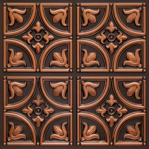 Miniatura 3 de Azulejos decorativos de PVC para techo de estaño sintético (pegamento), 24 x 24 pulgadas, 2 x 2 pies, paquete de 6, 24 pies cuadrados - D148