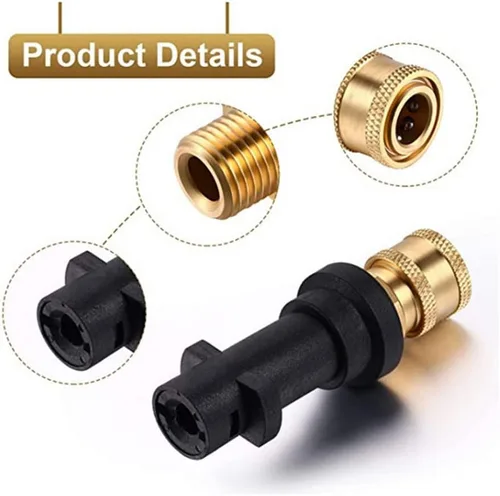 Miniatura 4 de Lavadora a presión 5 en 1 Rotación Turbo Punta de boquilla ajustable 4000 psi y 1/4 pulgadas de conexión rápida Adaptador de pistola de lavado a