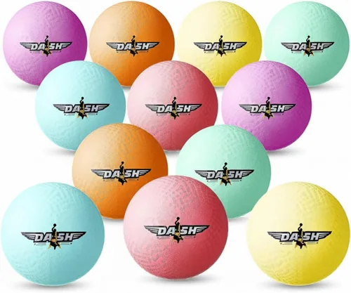 Miniatura 8 de Jerify 12 bolas de 8.5 pulgadas para patio de recreo a granel, coloridas pelotas inflables deportivas, dodgeball, kickball para juego