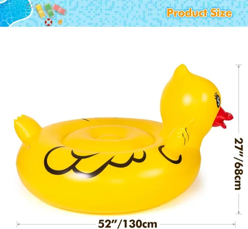 Miniatura 5 de Float Joy Divertidos flotadores inflables para piscina de pato para adultos, flotadores de pato de goma mejorados para piscina, lago, flotadores