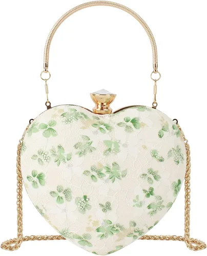 Van Caro - Bolso de noche vintage con forma de corazón