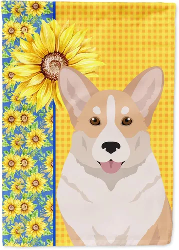 Miniatura 178 de Caroline's Treasures WDK5331CHF - Bandera de verano con diseño de girasoles rojos y blancos, manga grande, para porche, para colgar en la pared