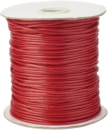 Miniatura 25 de Cheriswelry 90 yardas/rollo de 0.079 pulgadas, cordón encerado negro de poliéster coreano, joyería de cuentas, hilos para manualidades, cuerda