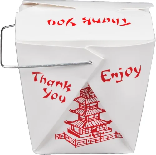 Miniatura 2 de Paquete de 15 cajas chinas para llevar PAGODA de 32 onzas / cuarto de galón tamaño fiesta y cubo de comida