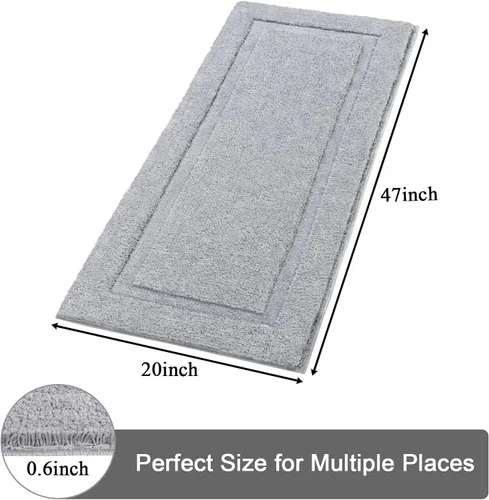 Miniatura 2 de SHACOS Alfombras de baño pequeñas súper suaves de 16x24 pulgadas antideslizantes lavables, tapetes de baño de microfibra para piso de baño, bañera