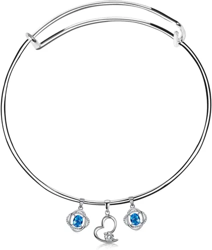 Miniatura 3 de UPINS 60 pulseras extensibles de alambre ajustable en blanco pulseras para mujeres DIY joyería fabricación, Plateado, 6576