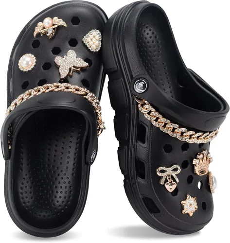Miniatura 21 de PIMIO Zuecos de jardín para mujeres y hombres, zapatos de trabajo sin cordones con soporte de arco, zapatos de agua de secado rápido para mujeres