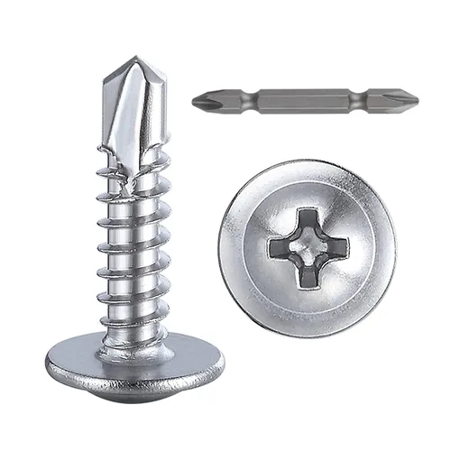 Miniatura 5 de (200 piezas) Wensilon #10×1" para Tornillos Autorroscantes para Chapa Metálica de Acero Inoxidable 410 con Cabeza de Brida de Alta Resistencia