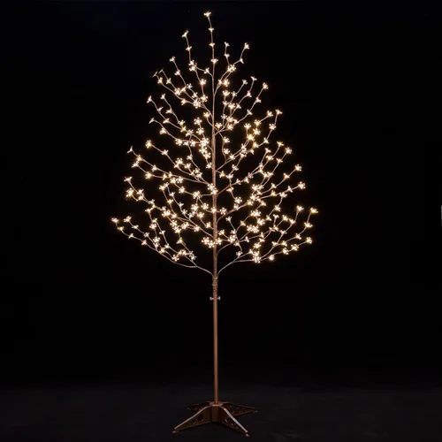 Miniatura 10 de TYBEEU Árbol de cerezo iluminado de 4 pies con 144 luces LED blancas cálidas para decoración de vacaciones, regulable, certificado UL, impermeable