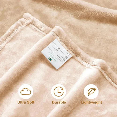 Miniatura 8 de Dreamnine Manta extrasuave, vellón de felpa, silla, sofá, 50 x 60 pulgadas, franela de terciopelo, ligera, mullida, microfelpa, decorativa, cálida