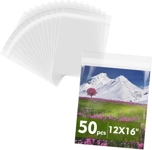 Miniatura 12 de Mat Board Center, paquete de 50 bolsas de almacenamiento de 16 3/8 pulgadas x 20 1/8 pulgadas sin ácidos, fundas transparentes para impresiones
