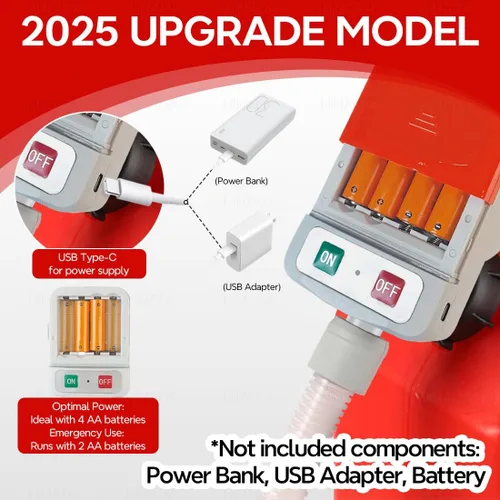 Miniatura 2 de HiNADA Bomba de transferencia de combustible de parada automática: USB tipo C o alimentación de batería, portátil de 3.2 GPM con manguera extra