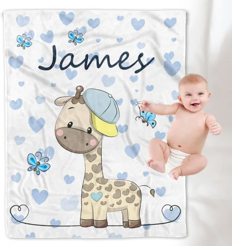 Miniatura 26 de YESCUSTOM Manta de dinosaurio para niños y niñas, manta personalizada de vellón con nombre para decoración de dormitorio de niños, sofá, coches