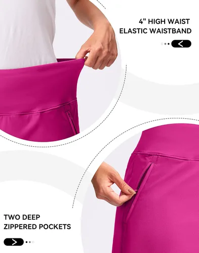 Miniatura 2 de G Gradual Falda de tenis de cintura alta, falda de golf, bolsillos con cremallera, falda pantalón atlética para mujer, para correr, entrenamiento