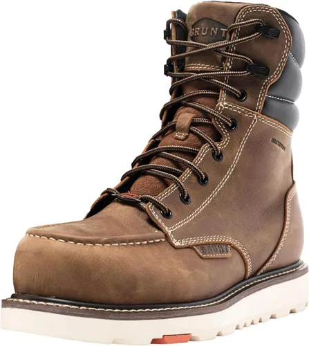 BRUNT Marin Welted (Comp Toe) - 8" Waterproof Safety Toe Wedge Work Boot - Goodyear Welt Construction - EH & ESR Rated - Oil & Slip Resistant -