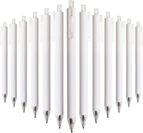 Miniatura 11 de CRYLLIS Bolígrafos a granel, paquete de 50 bolígrafos para bolígrafos de tinta negra, escritura suave, sin manchas, suministros de oficina, regalos