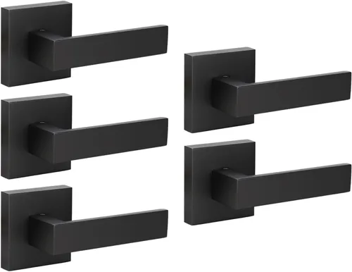 Miniatura 24 de KNOBWELL - Juego de cerradura con 1 picaporte resistente para puertas de una cara, ideal para puertas interiores reversibles, 0.93 libras