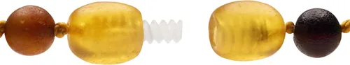 Miniatura 3 de Collar de ámbar auténtico del mar Báltico, hecho con mezcla sin pulir, 13.4 in (13,4 pulgadas), Ámbar báltico