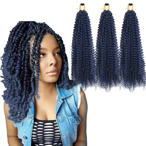 Miniatura 9 de Pelo de ganchillo Ocean Wave de 30 pulgadas, 3 paquetes de cabello trenzado de onda profunda, cabello rizado profundo con ganchillo para mujeres