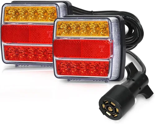Miniatura 11 de PIT66 Kit de luces LED de remolque magnético de 12 V, luces de circulación de freno de giro para remolque, RV, barco, camión, automóvil, bicicleta