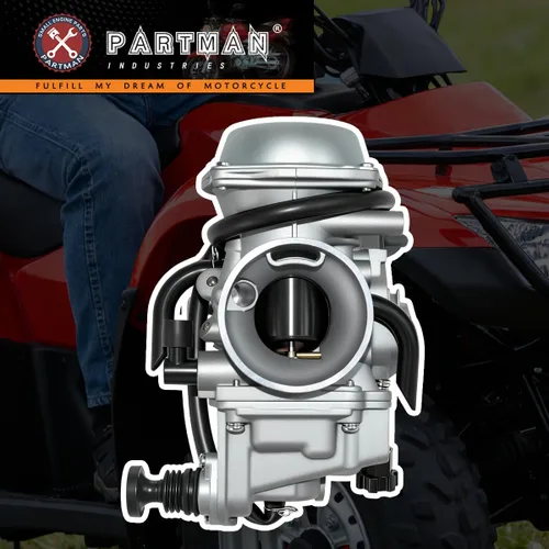 Miniatura 4 de Partman Carburador TRX350 apto para Honda Rancher 350 TRX350ES TRX350FE TRX350FMTE TRX350TM 2000-2006 Carb con válvula de gasolina válvula Petcock