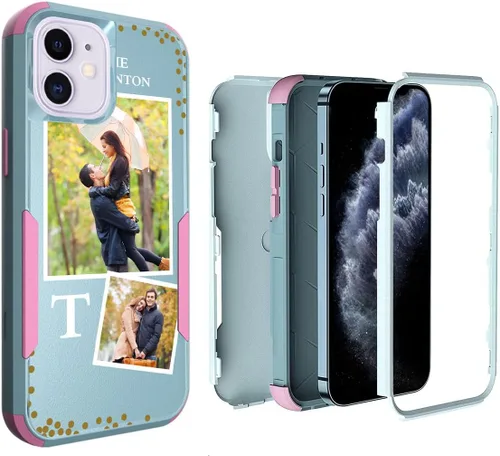Miniatura 8 de Funda de fotos personalizada para iPhone 11 Apple Phone Plaid Collage - Imagen personalizada para hacer fotos en 3 híbridos gruesos resistentes