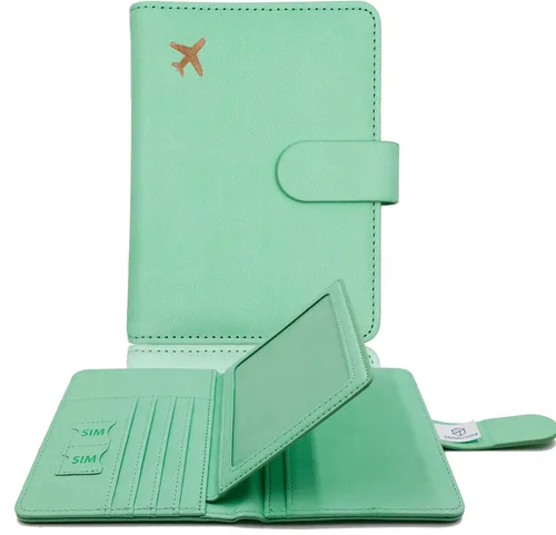 Miniatura 41 de Melsbrinna - Funda para pasaporte, ranuras para tarjetas, bonita funda para pasaporte para mujeres/hombres, resistente al agua con bloqueo RFID