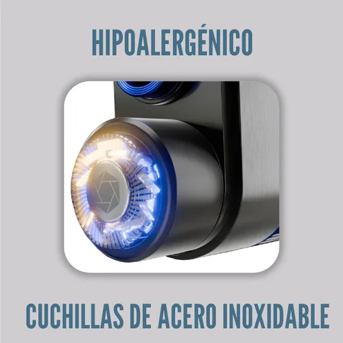 Miniatura 6 de Microtouch Titanium Edge - Recortador de orejas y nariz con doble cabeza de cuchillas rotativas con luz – Resistente al agua – Apto para viajes