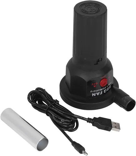 Miniatura 8 de Ventilador portátil para barbacoa, soplador de aire de mano, con batería, ventilador de barbacoa, soplador de aire, camping al aire libre, picnic