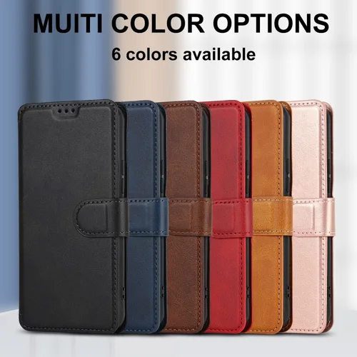 Miniatura 9 de QLTYPRI Para Samsung Galaxy A14 Case Premium PU Leather Simple Wallet Case [Ranuras para tarjetas] [Soporte manos libres] [Cierre magnético] Funda