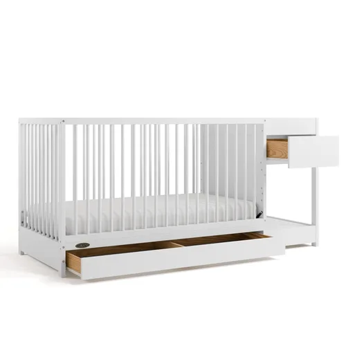 Miniatura 11 de Graco Teddi, Mini cuna convertible 4 en 1 con colchón adicional resistente al agua (negro) – Certificado GREENGUARD Gold, colchón de 7 cm incluido