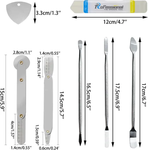 Miniatura 6 de Spudger - Kit de herramientas de palanca, herramienta de apertura de 8 piezas, kit de herramientas de metal Spudger, herramienta ultrafina y abierta
