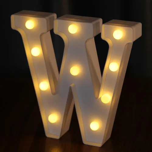 Miniatura 42 de Letras Iluminadas, Luces de Letras LED 26 del Alfabeto, Letra Iluminada Decorativa, Letras de Marquesina LED que Funcionan con Pilas para Fiesta