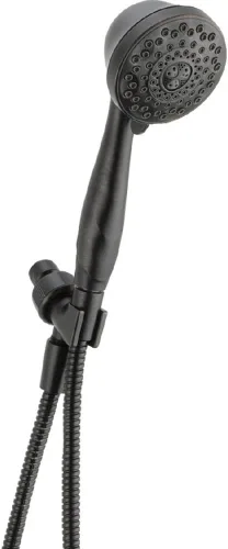Miniatura 3 de Delta Faucet Cabezal de ducha de mano de 7 pulverizaciones con manguera, cabezal de ducha de mano cromado, ducha de mano, cabezal de ducha