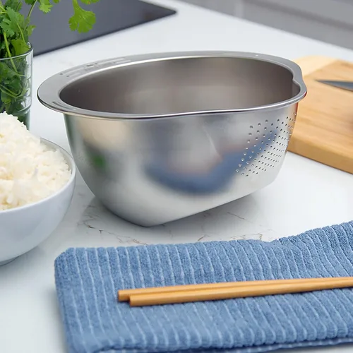 Miniatura 7 de Joyce Chen Tazón Colador de Arroz de Acero Inoxidable Lavador de Arroz Colador