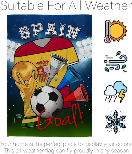 Miniatura 6 de Banderas de la Copa del Mundo de España para decoración del hogar, pancartas para decoración del hogar, decoración de patio, césped, porche