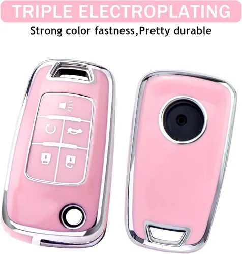 Miniatura 49 de XIYANG TRADE Funda para llavero Chevy con llavero, funda de TPU suave para llave de protección completa para Camaro Cruze Equinox Malibu Impala