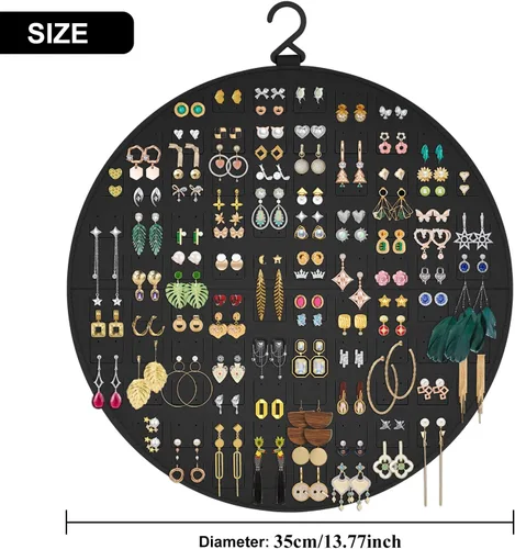 Miniatura 4 de Organizador de Aretes, Soporte Colgante para Aretes, Capacidad para Hasta 128 Pares, Organizador de Almacenamiento para Aretes de Perno, Organizador