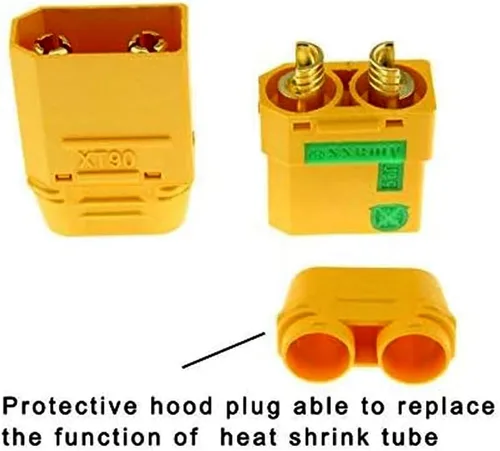 Miniatura 4 de SoloGood Amass - 5 pares de conectores XT90S XT90-S XT90 XT90 antiestacionamiento, conector macho hembra para batería, ESC y cable de cargador