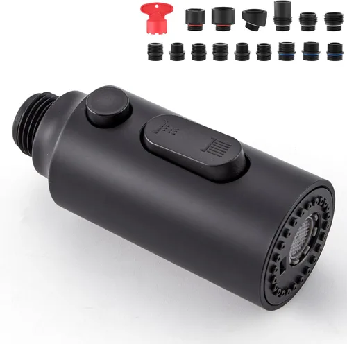 Miniatura 12 de Reemplazo de cabezal rociador de grifo de cocina, reemplazo de cabezal de grifo extraíble con 15 adaptadores, boquilla rociadora de 3 funciones