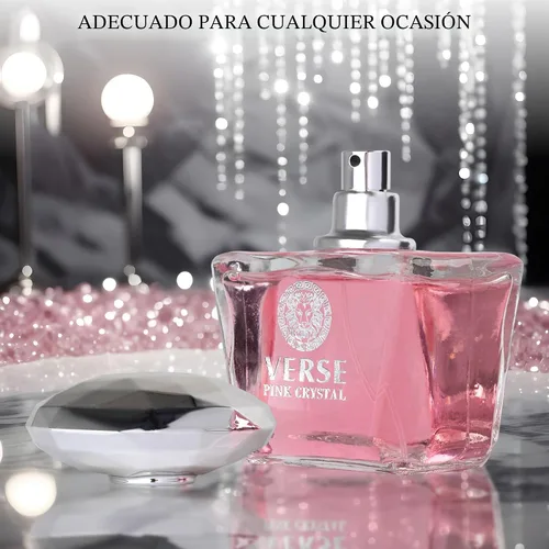 Miniatura 8 de Verse Pink Crystal Eau De Parfum para Mujer - Notas Superiores de Granada, Yuzu y Acorde Helado - Notas de Fondo de Peonía, Loto, Magnolia, Ámbar