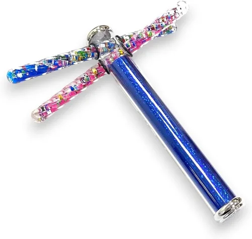 Miniatura 3 de Star Magic KaleidoscopeX - Varita de doble purpurina Kaleidsocope con dos varitas pequeñas con purpurina que cruza el caleidoscopio (azul)