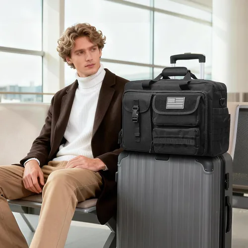Miniatura 3 de G4Free Bolsa de mensajero grande para hombre, 3 en 1 para laptop, maletín para viajes de fin de semana, trabajo