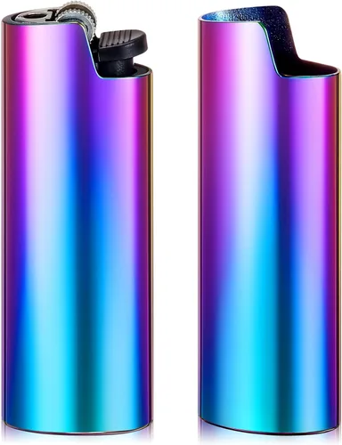 Miniatura 9 de Threlaco Paquete de 2 fundas de metal vintage para encendedor, con grabado arábigo vintage, funda protectora reutilizable, regalo ideal para padre