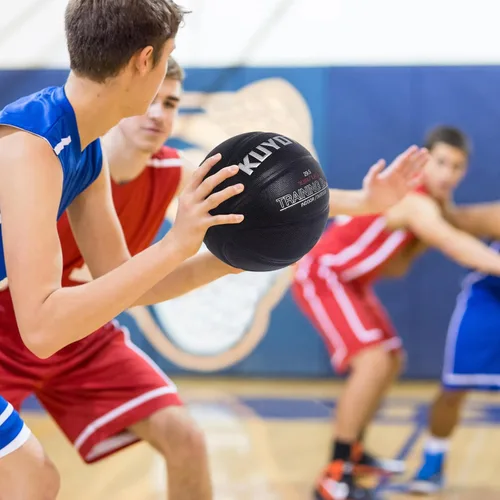 Miniatura 8 de KUYOTQ 3LBS/3.3LBS/2.2LBS Weighted Heavy Training Basketball 29.5/28.5" in and Outdoor Improving Handling Dribbling Passing Rebounding Skill Negro